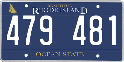 RI license plate 479481