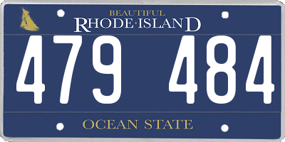 RI license plate 479484