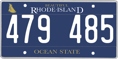 RI license plate 479485