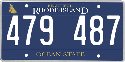 RI license plate 479487