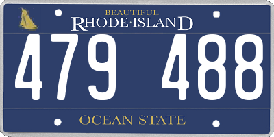 RI license plate 479488