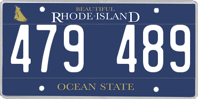 RI license plate 479489