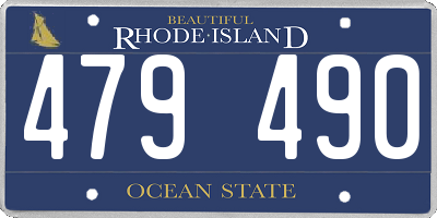 RI license plate 479490