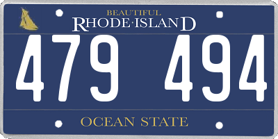 RI license plate 479494
