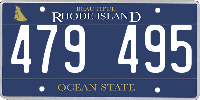 RI license plate 479495