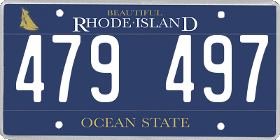 RI license plate 479497