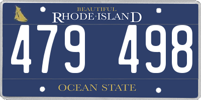 RI license plate 479498