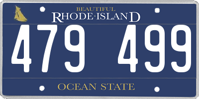 RI license plate 479499