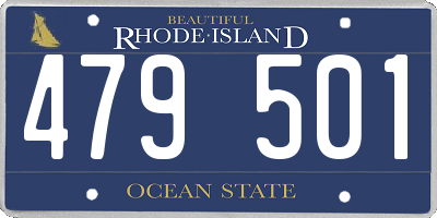 RI license plate 479501