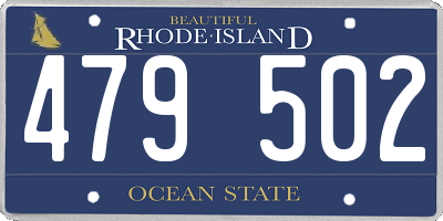 RI license plate 479502