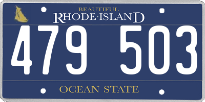 RI license plate 479503