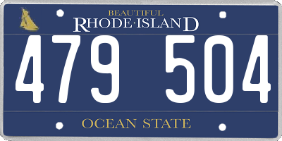 RI license plate 479504