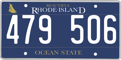 RI license plate 479506