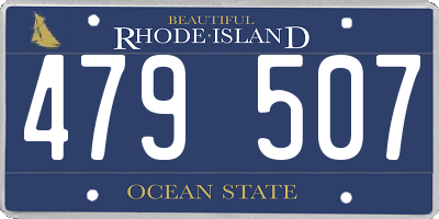 RI license plate 479507