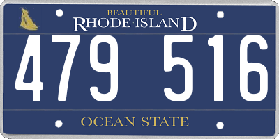 RI license plate 479516