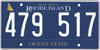 RI license plate 479517