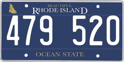 RI license plate 479520