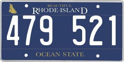 RI license plate 479521