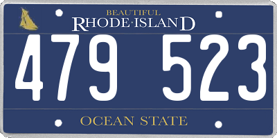 RI license plate 479523