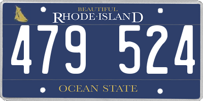 RI license plate 479524