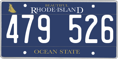 RI license plate 479526