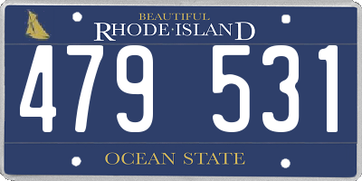RI license plate 479531