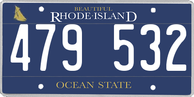 RI license plate 479532