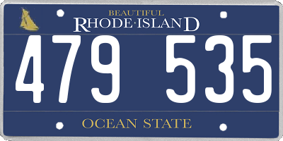 RI license plate 479535
