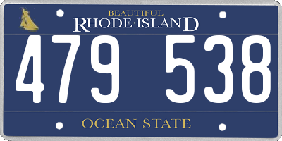RI license plate 479538
