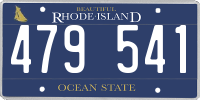 RI license plate 479541