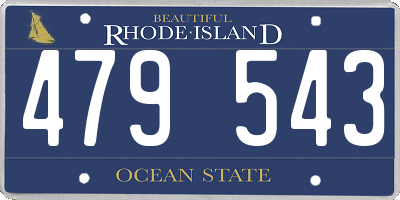 RI license plate 479543