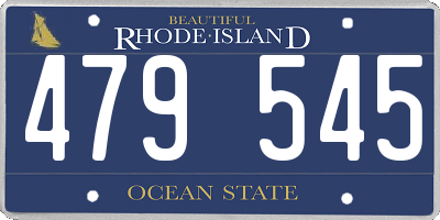 RI license plate 479545