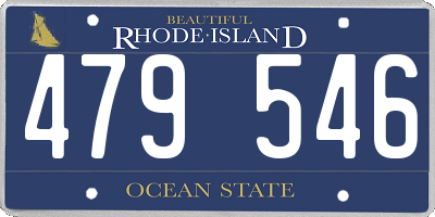 RI license plate 479546