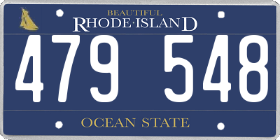 RI license plate 479548