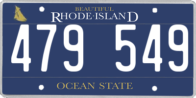RI license plate 479549