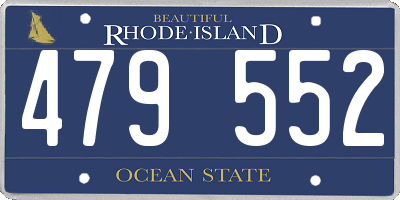 RI license plate 479552