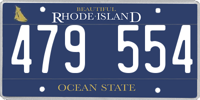 RI license plate 479554