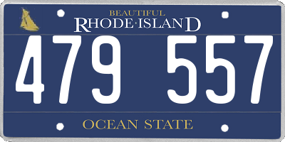 RI license plate 479557