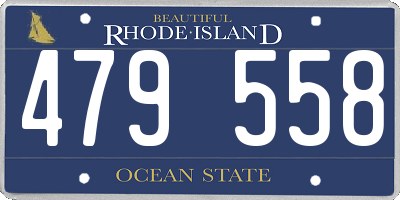 RI license plate 479558