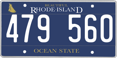 RI license plate 479560