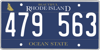 RI license plate 479563