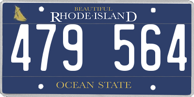 RI license plate 479564