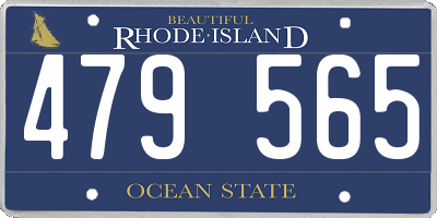 RI license plate 479565