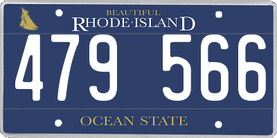 RI license plate 479566