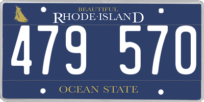 RI license plate 479570