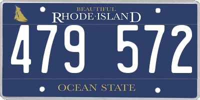 RI license plate 479572