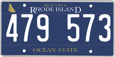 RI license plate 479573