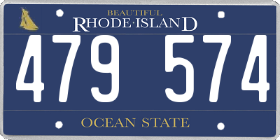 RI license plate 479574