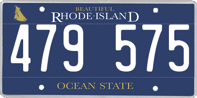 RI license plate 479575