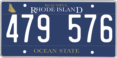 RI license plate 479576